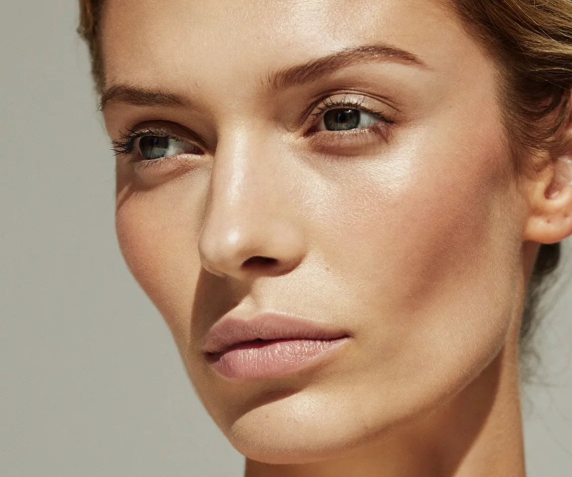 Retrato editorial facial para orientar comparativas de tratamientos sin dispositivos
